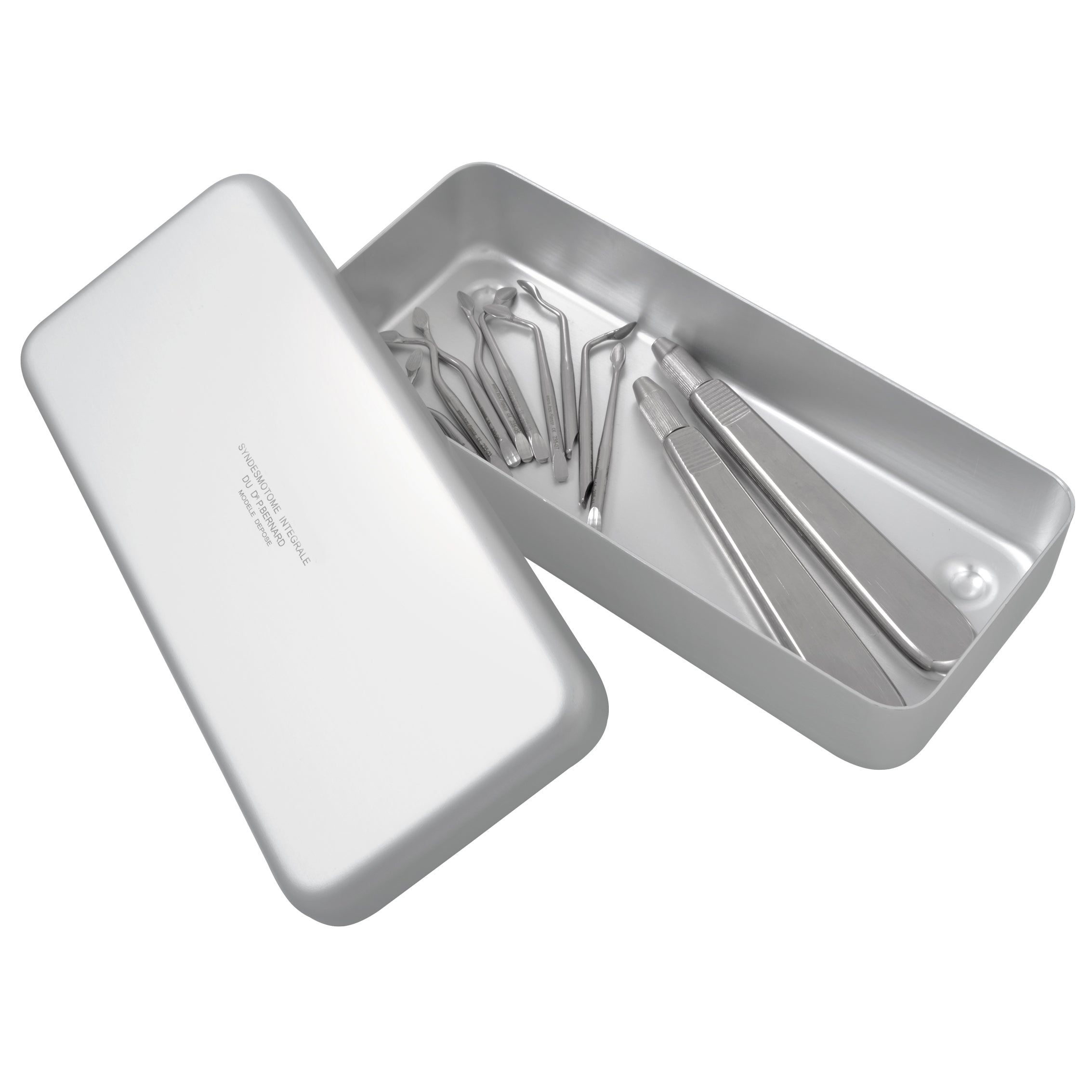 JEU SYNDESMOTOMES (2 manches, 9 lames fines, 11 lames standard, boîte aluminium) BERNARD